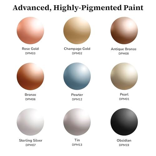 DecoArt Extreme Sheen Metallics Acrylic Paint Set Starter Set of 9 Bottles 2 fl oz Premium Art and Craft Metallic Paints - Image 3