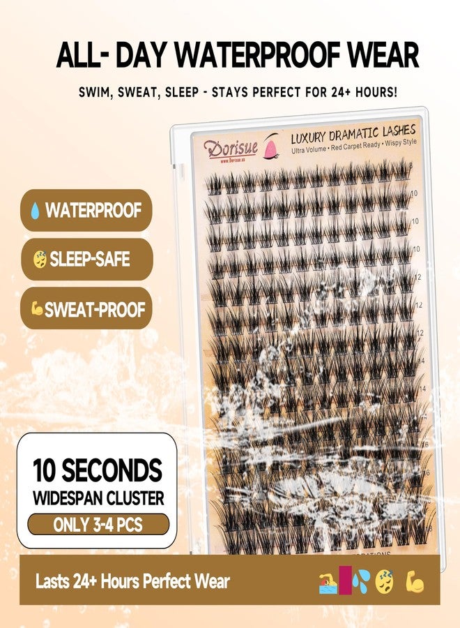 DORISUE 168PCS Luxury Lash Clusters Kit | Premium Ultra-Soft D Curl Dramatic Volume | Complete DIY Extension Kit with Bond Seal Remover Tweezers | Salon Quality Reusable 15+ Times - Image 4