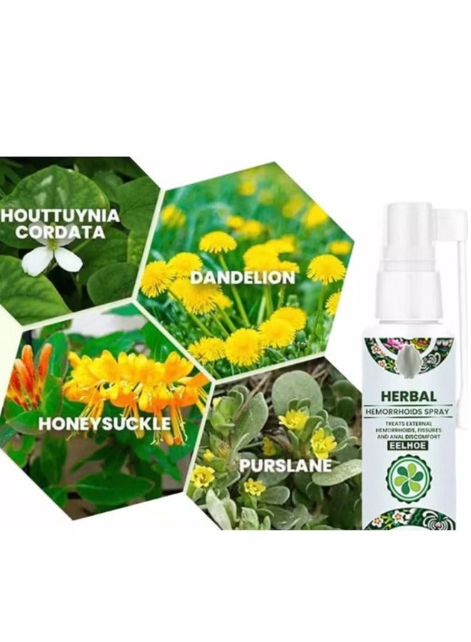 EELHOE Natural Herbal Hemorrhoids Spray - External and Internal Hemorrhoids Treatment with 100% Natural Herbal Extracts Formula(3pack) - Image 4