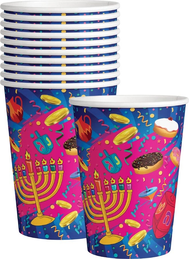 Izzy 'n' Dizzy Hanukkah Cups - Chanukah Paper Goods - 9 oz - 10 Pack - Image 4