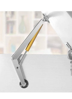 SYOSI 2PCS Gas Spring Lid Support Hinge 150N Strut Soft Close Heavy Duty Stay for Kitchen Cabinet Door Cupboard Toy Box Pneumatic Stop Sliver  - Image 4