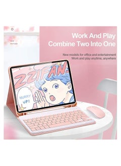 KASTWAVE Keyboard Case with Mouse for iPad Mini 6, for iPad Mini 2021 Detachable Wireless Bluetooth Keyboard Pencil Holder Slim Leather Smart Cover 8.3 inch Pink  - Image 3