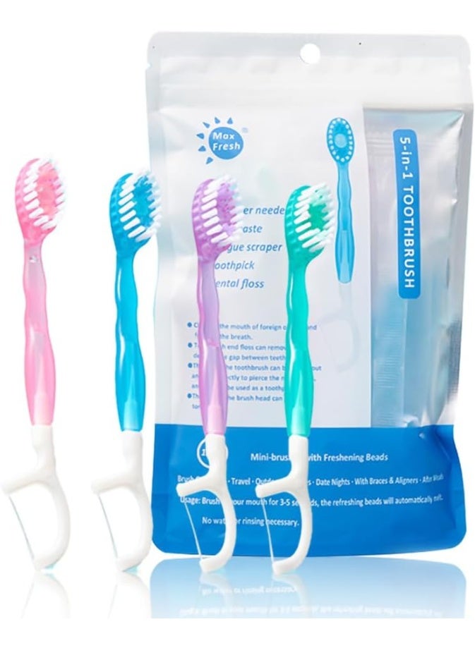 12PCS Disposable Multifunctional Toothbrush Portable - Image 1