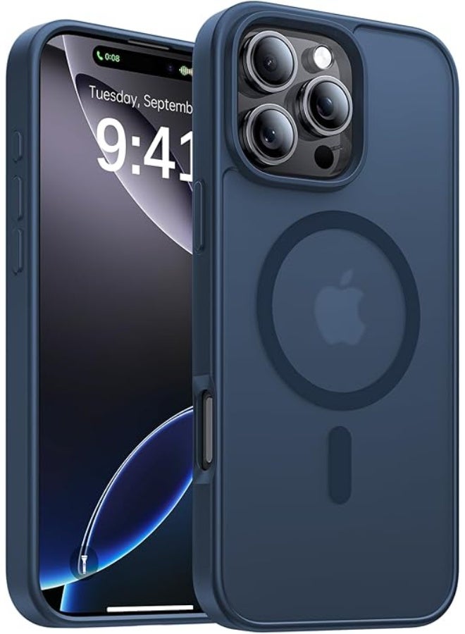Magnetic for iPhone 16 Pro Max Case, [Compatible with MagSafe][Military-Grade Drop Protection][Anti-Yellow] Shockproof Protective Translucent Matte Cover for iPhone 16 Pro Max Phone Case,Blue - Image 1