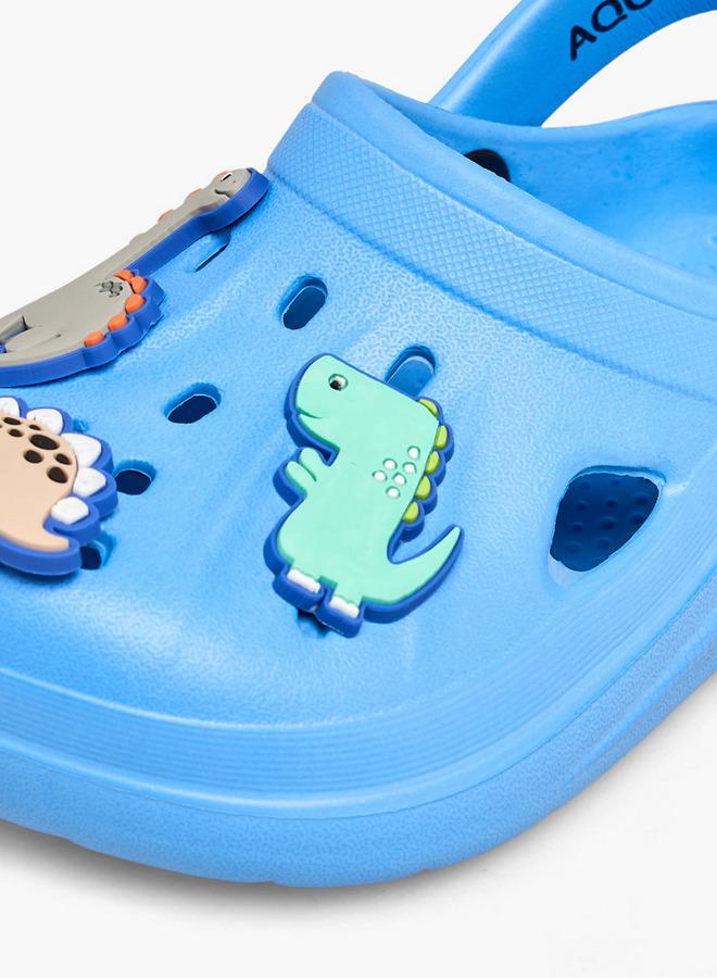 Aqua Boys Dinosaur Applique Clogs - Image 4