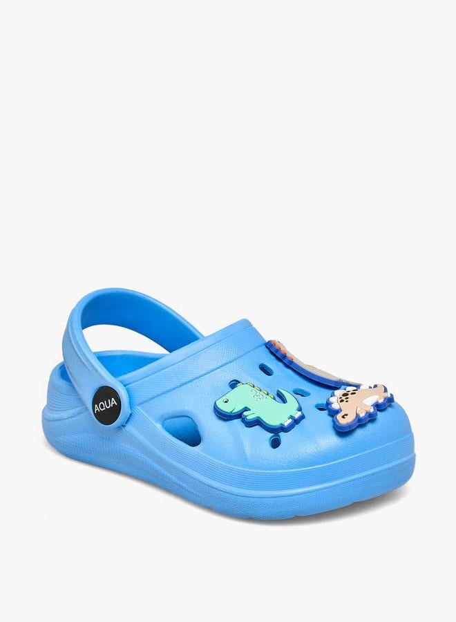 Aqua Boys Dinosaur Applique Clogs - Image 2