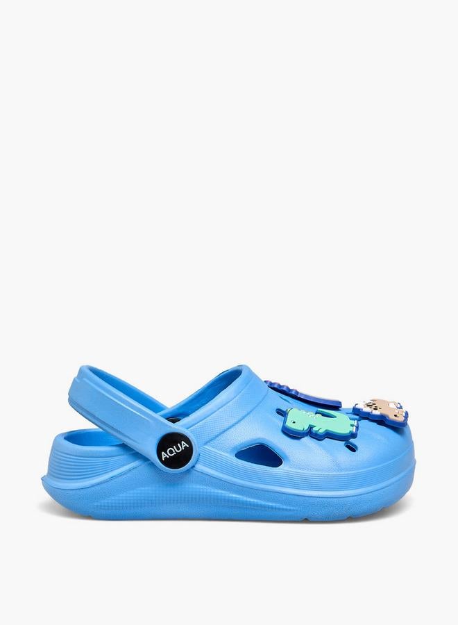 Aqua Boys Dinosaur Applique Clogs - Image 3