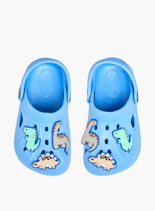أكوا Boys Dinosaur Applique Clogs