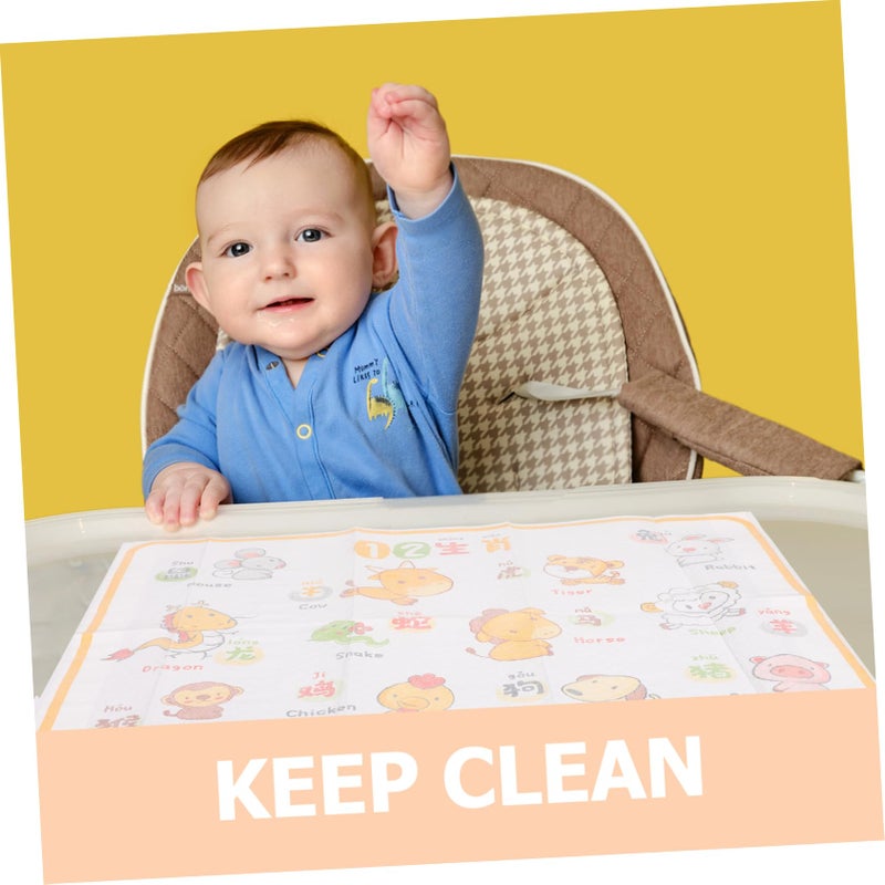 Beige Disposable Placemats 10 Pack Travel Dining Mats For Toddlers Table Restaurant Home Use - Image 5