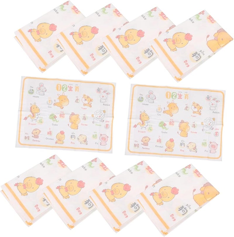 Beige Disposable Placemats 10 Pack Travel Dining Mats For Toddlers Table Restaurant Home Use - Image 1