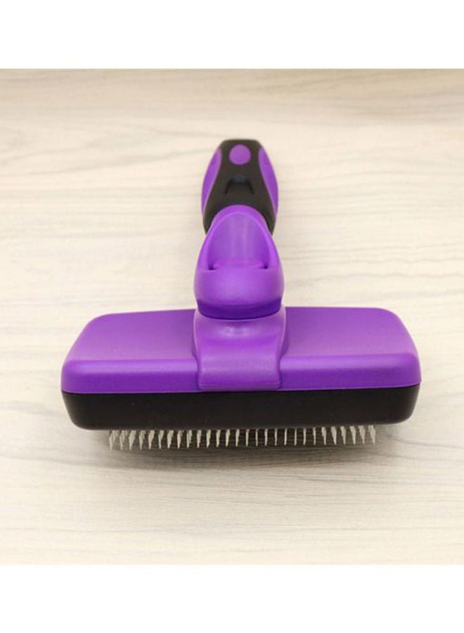 NIBEMINENT Professional Self Cleaning Slicker Brush For Pet Purple/Black 23x4x14cm - Image 3