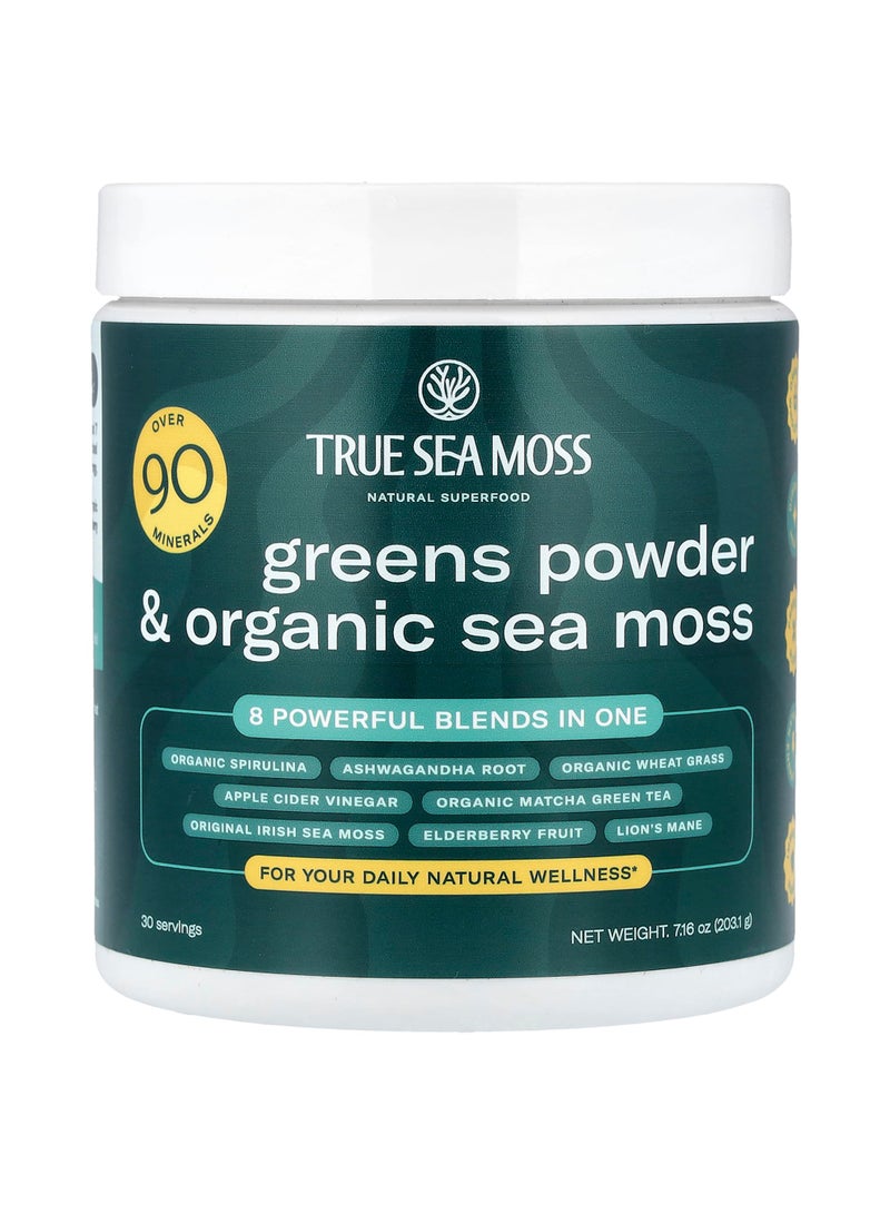 Natural Superfood, Greens Powder & Organic Sea Moss, 7.16 oz (203.1 g)