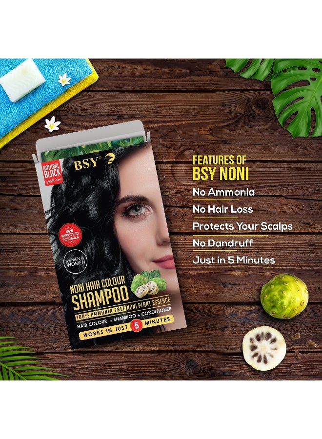 BSY Noni Black Hair Dye Shampoo 20Ml - Image 2
