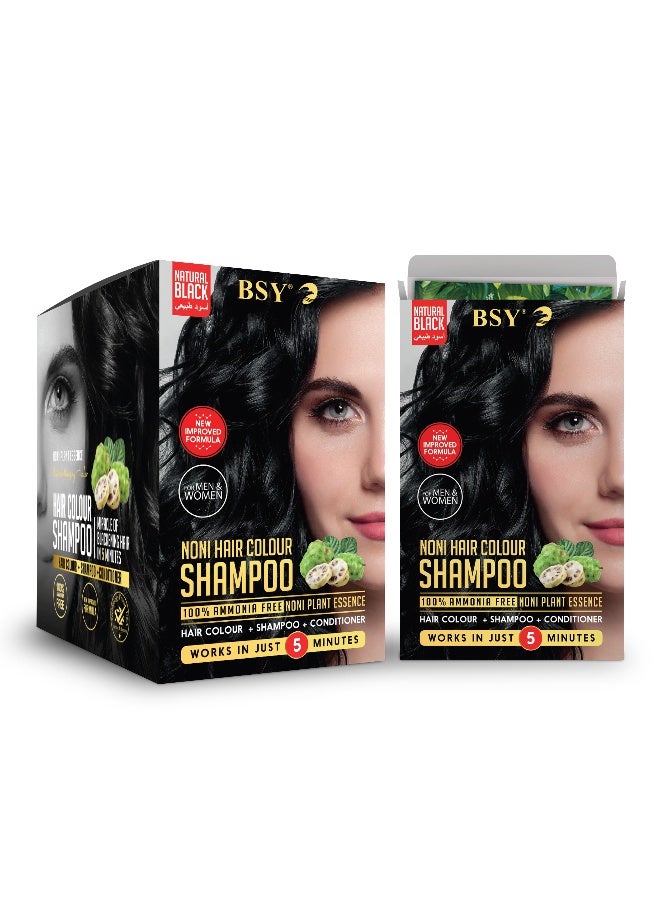 BSY Noni Black Hair Dye Shampoo 20Ml - Image 1