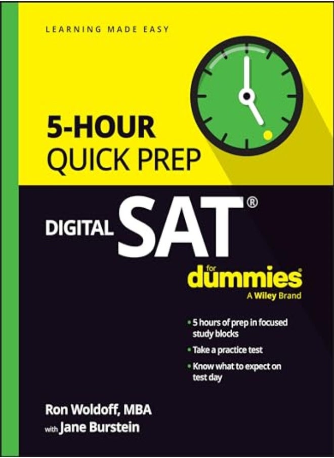 Digital SAT 5-Hour Quick Prep For Dummies 