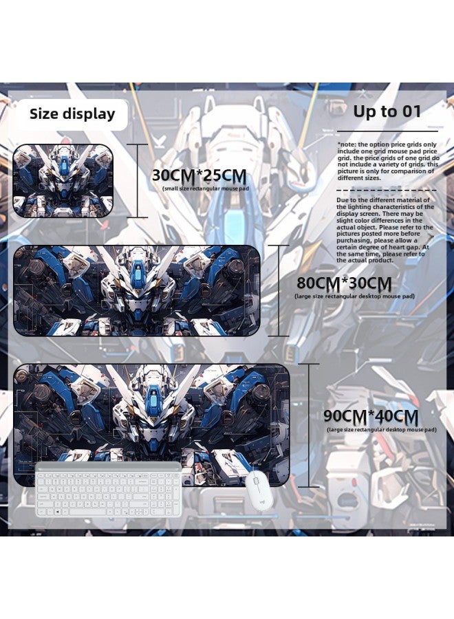 Mouse Pad Oversized Gundam Computer Keyboard Pad Cartoon Game Mouse Pad Boys E-sports Computer Thickened Desk Pad-Color:800*300*3mm-Pattern:Up To 01
