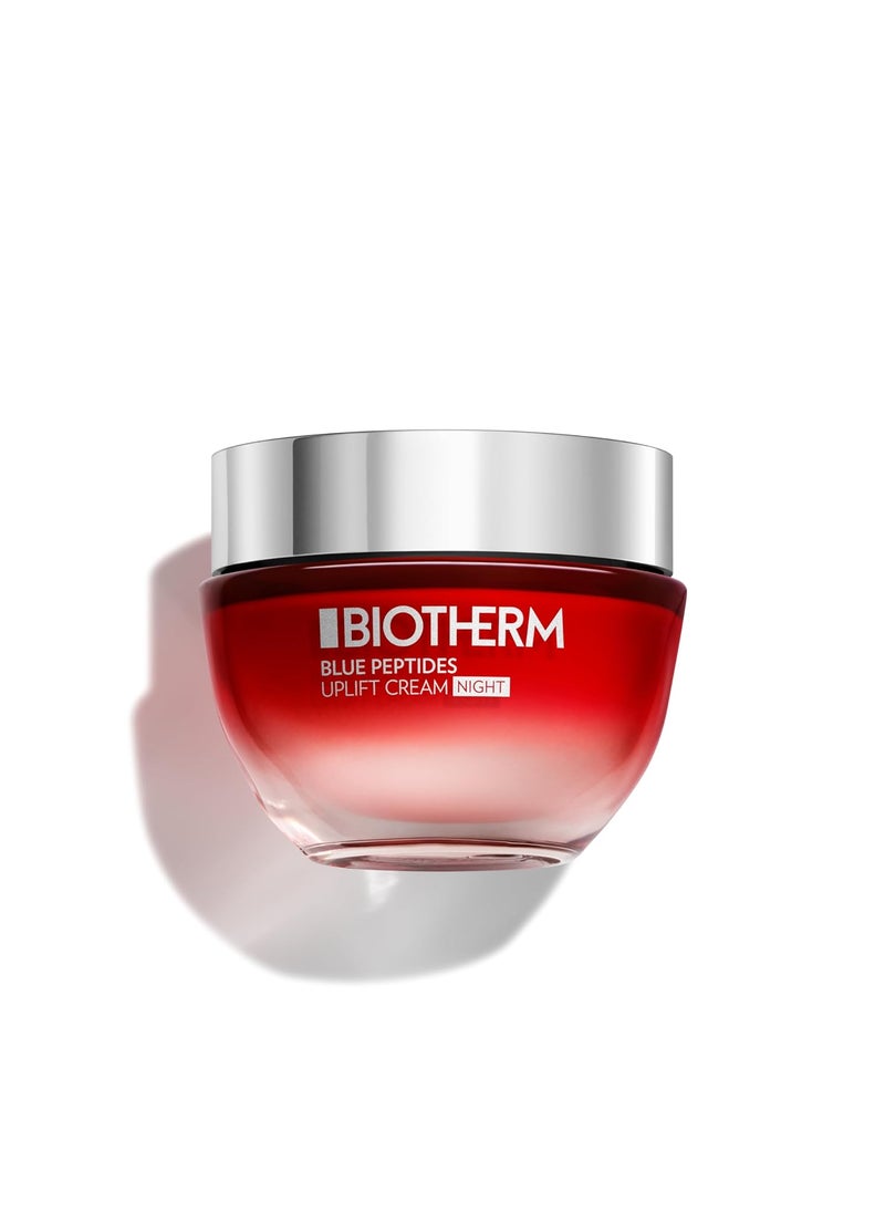 BIOTHERM Biotherm Blue Peptides Uplift Night Cream, For All Skin Types, Enriched With Collagen Peptides Fractions For Amplified X5 Inner Collagen Efficacy For Firmer And Rosy Skin Upon Awakening, 1.7 Fl. Oz. 