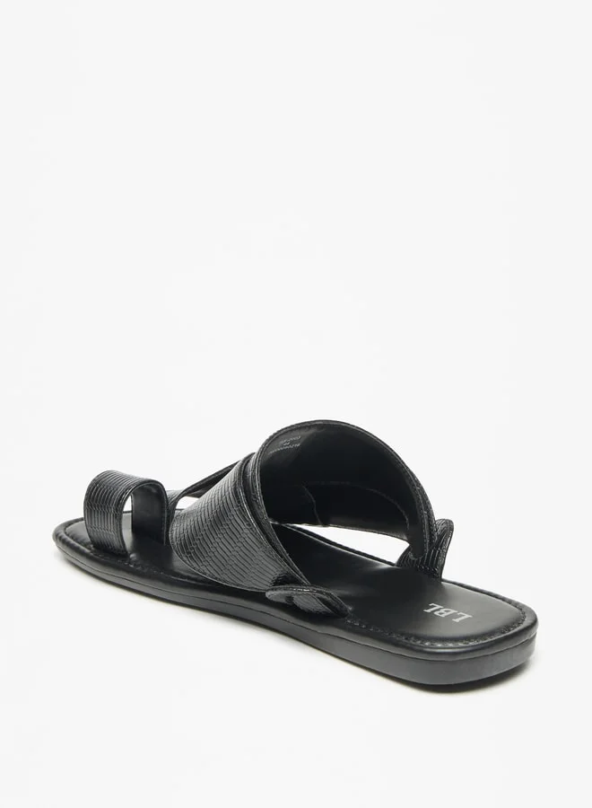 ال بي ال من شو اكسبرس Men Textured Slip-On Arabic Sandals with Toe Loop