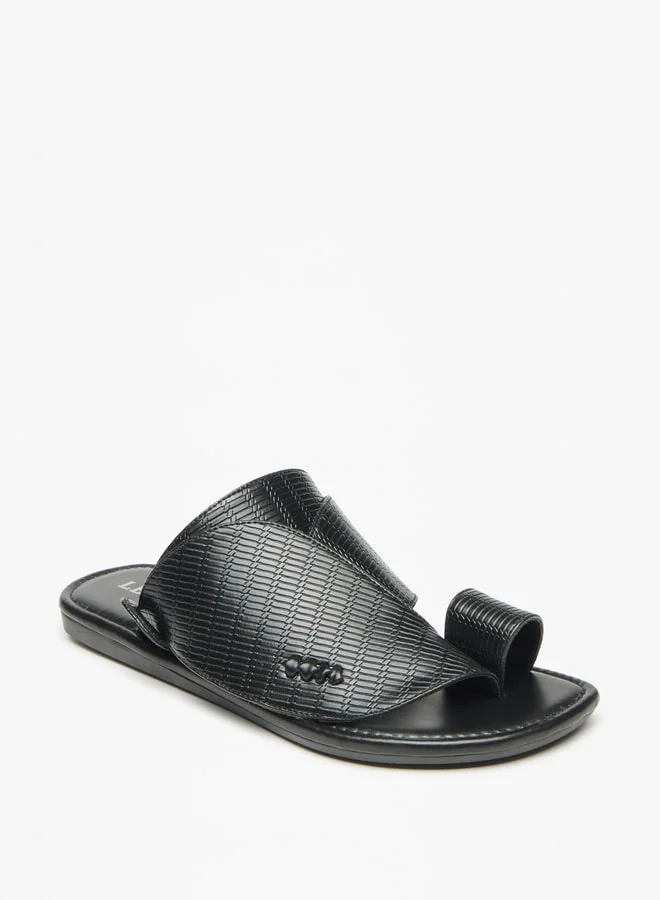 ال بي ال من شو اكسبرس Men Textured Slip-On Arabic Sandals with Toe Loop