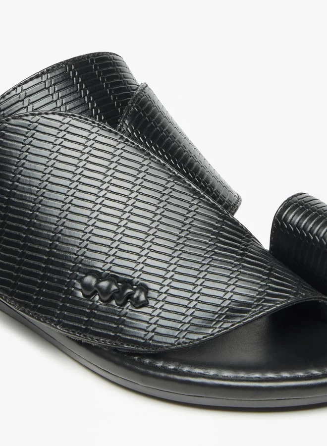 ال بي ال من شو اكسبرس Men Textured Slip-On Arabic Sandals with Toe Loop