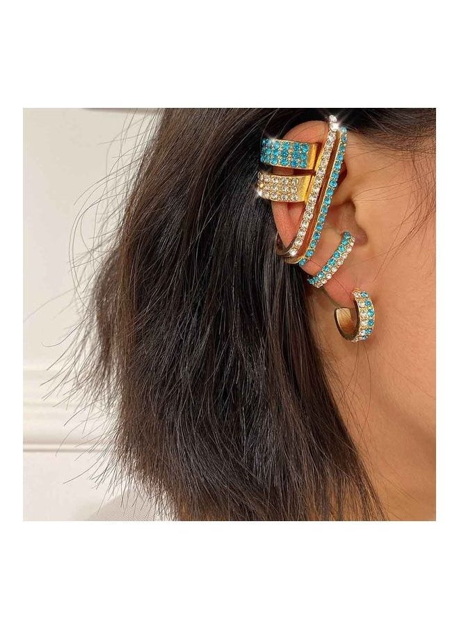 NIBEMINENT - 2 Piece Rhinestone Exquisite Design Ear Cuff - Image 1