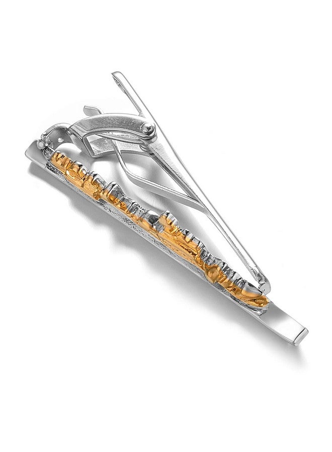 Yoursfs Cruise Ship Tie Clip For Men Bus White Gold Plated Rectangular Shirt Clip Party Men'S Unique Design Stainless Steel Shirt Clip For Birthday Boys - Image 3