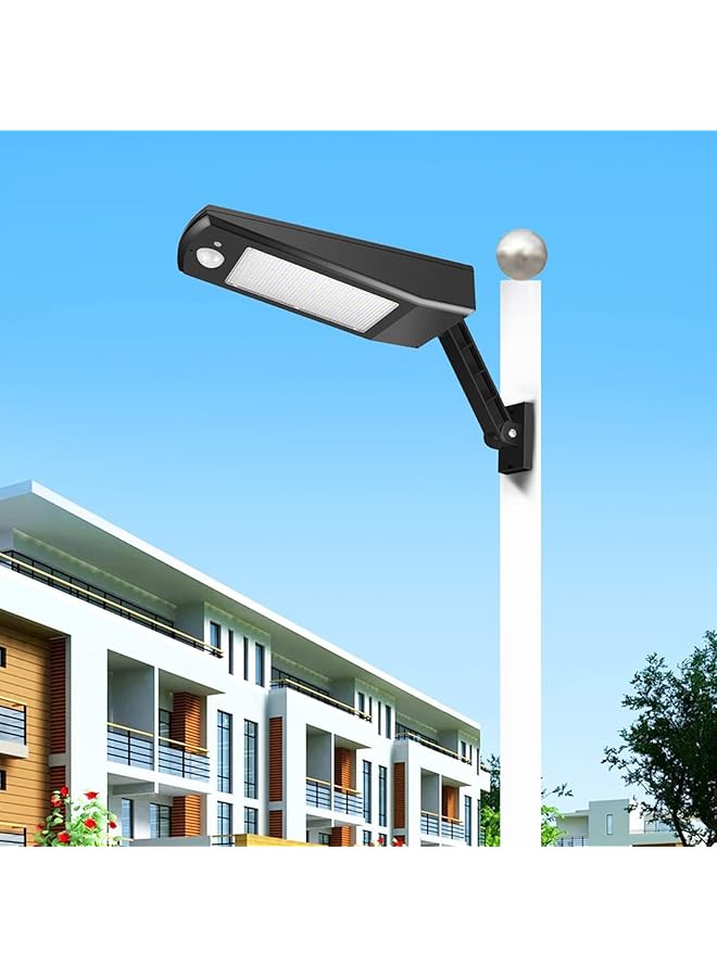 إيروريكس مصباح شارع يعمل بالطاقة الشمسية خارجي 48 مصباح ليد 900 لومن مقاوم للماء IP65 4 أوضاع إضاءة طوارئ مع مستشعر حركة PIR مصباح لاسلكي الكل في واحد للشارع والطريق والحديقة والفناء والممر - Image 1