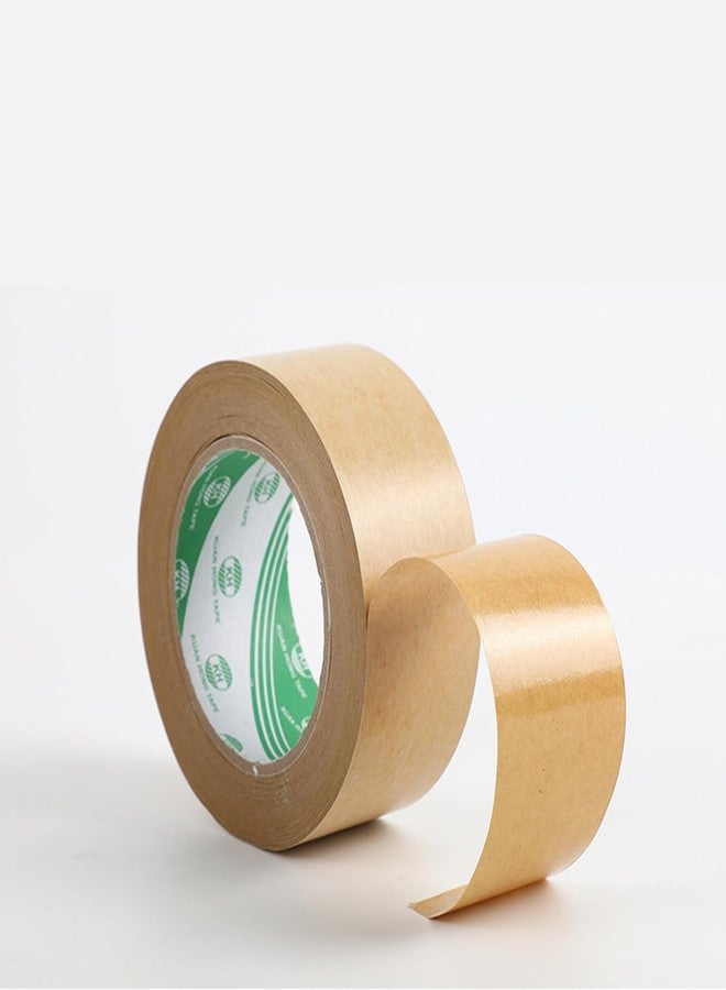 Maxmoral 2 Inch Wide 55 Yards Long Self Adhesive Photo Frame Backing Tape Roll Picture Framing Canvas Craft Kraft Paper for Packaging Binding Stitching Carton Sealing - Image 2