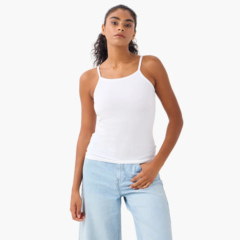 Splash FAV Set of 3 - Camisole with Scoop Neck and Spaghetti Straps