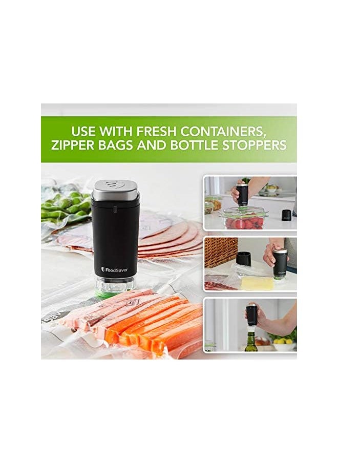 FoodSaver - Handheld Cordless Food Vacuum Sealer Machine | With Charging Dock, 1 Vacuum Container And 10 Zipper Vacuum Bags | Vs1199 | Black/Silver - Image 1