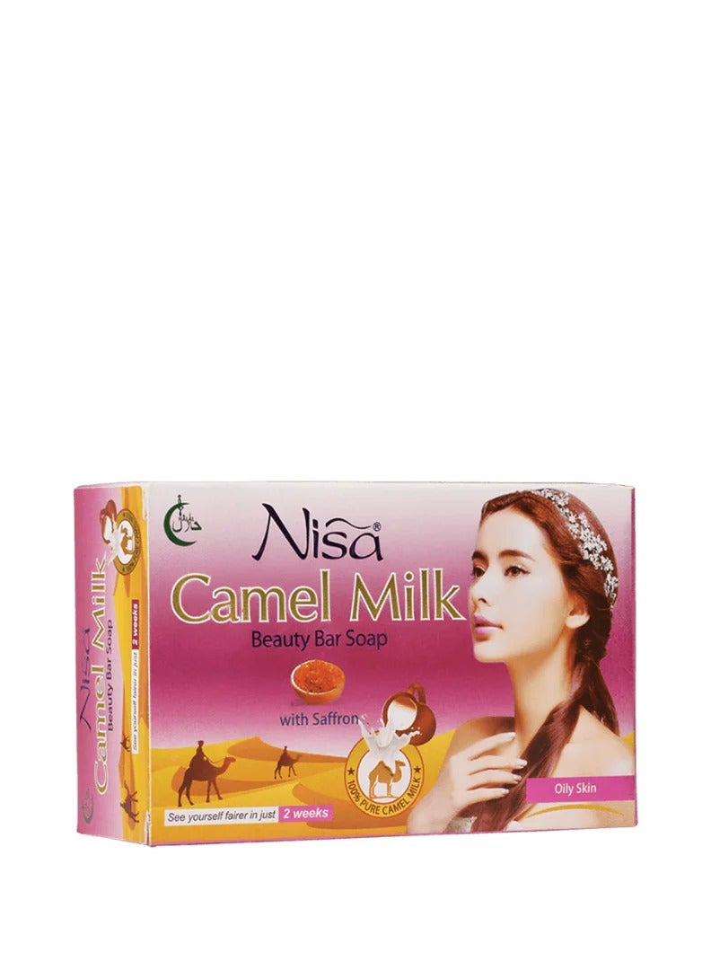 Nisa Camel Milk Beauty Bar Soap With Saffran Oily Skin 2 Pcs - Image 2