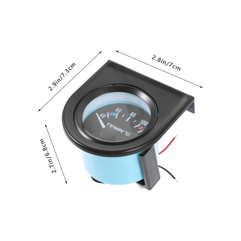 ORFOFE Mechanical 52mm Water Temperature Gauge for Car and Truck, Black Dial, 40-120℃ Range, Water Tank Temp Meter, Automotive Interior Accessory for Engine Monitoring - Image 2