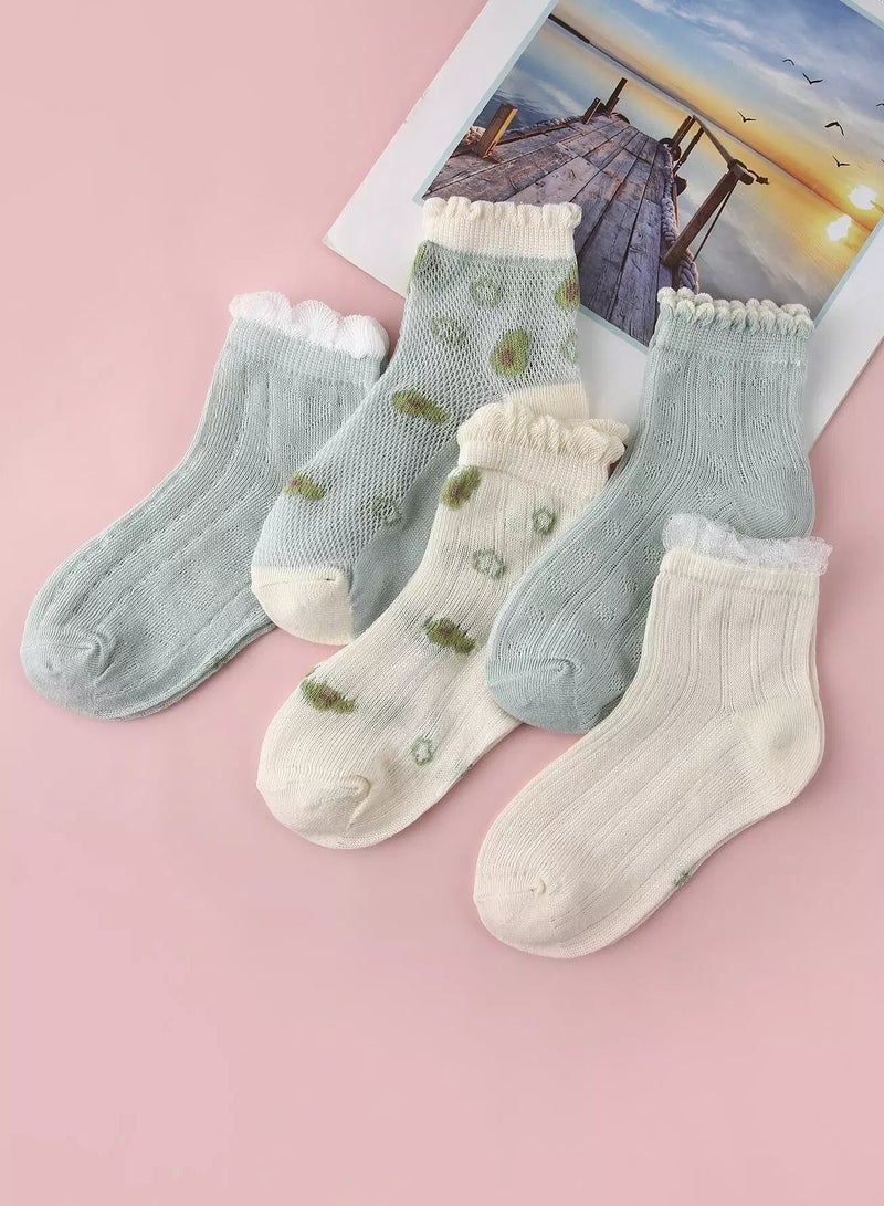 5pairs Baby Scallop Trim Socks - Image 1