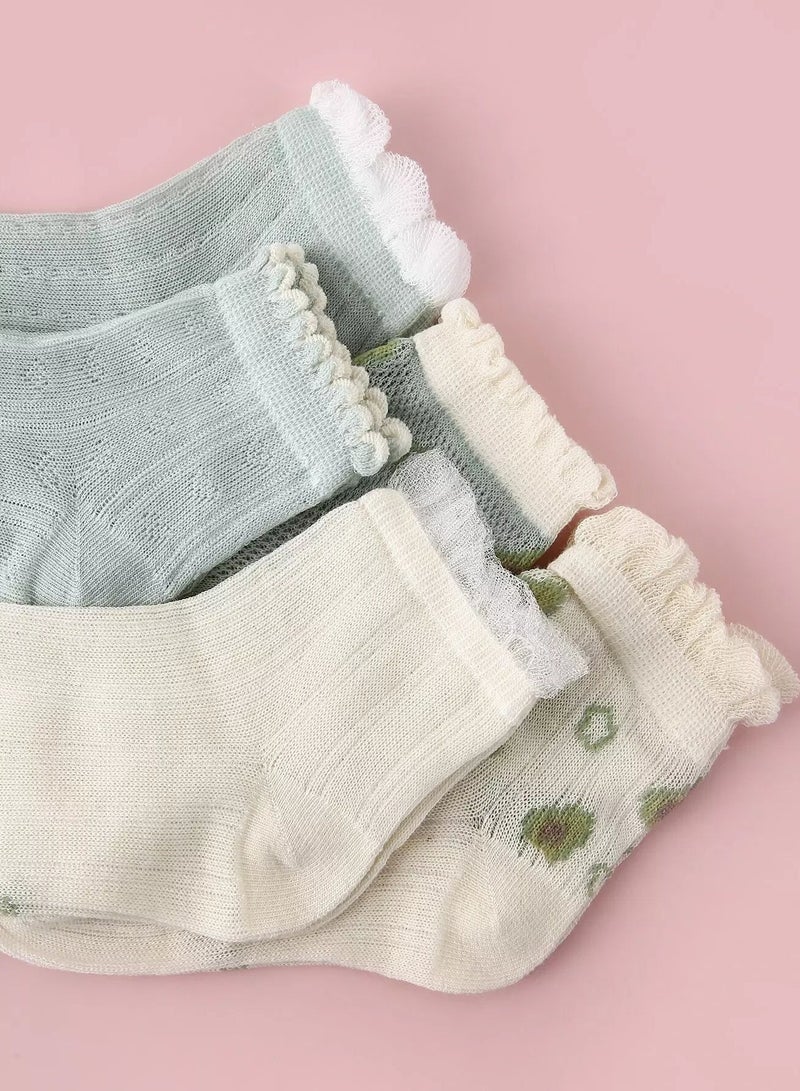 5pairs Baby Scallop Trim Socks - Image 3
