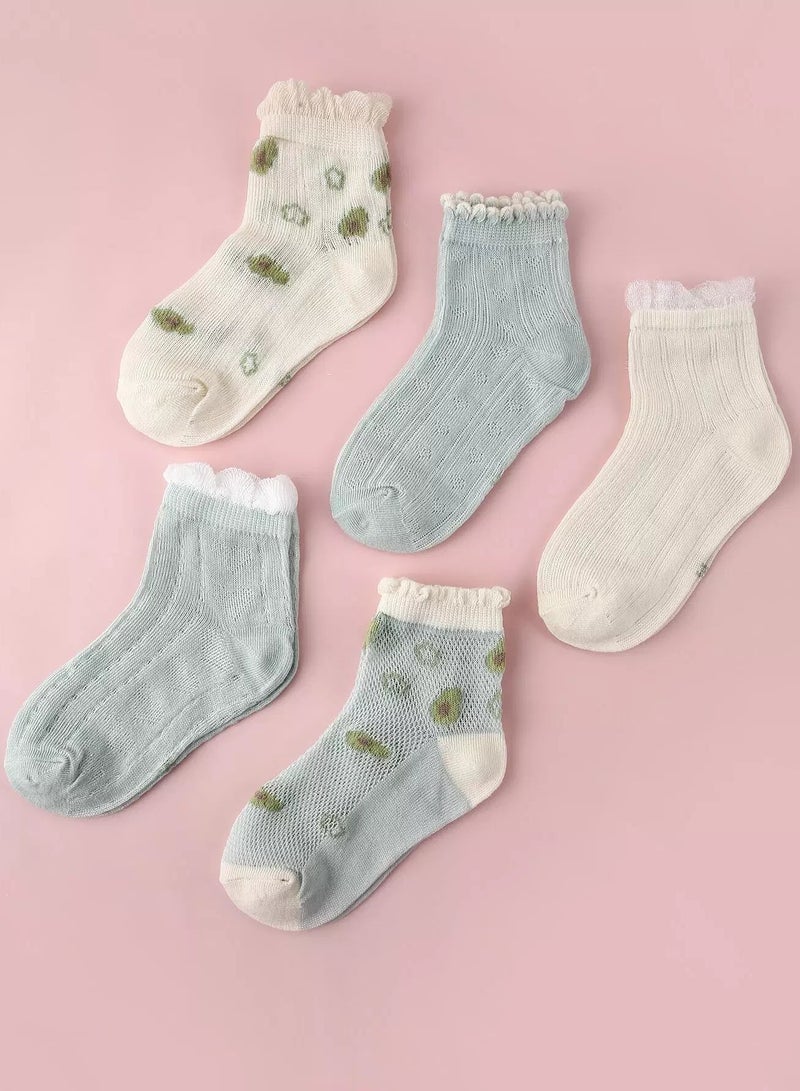 5pairs Baby Scallop Trim Socks - Image 2