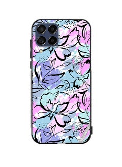 Protective Case Cover For Samsung Galaxy M53 Abstract Flowers Print Design Multicolour