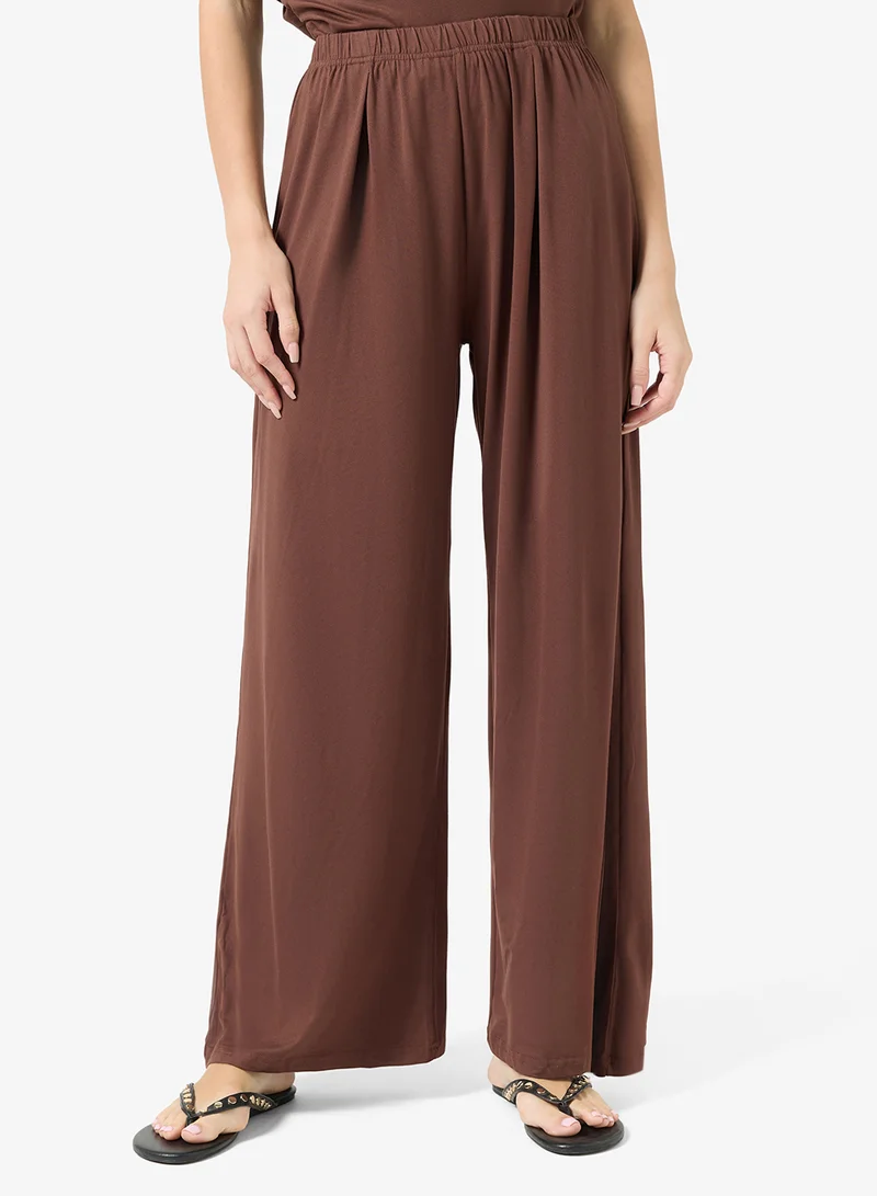 Ginger Basics  Assymetric Comfy Longline Top & Straight Fit Pant Lounge Set for Women | Best Price UAE