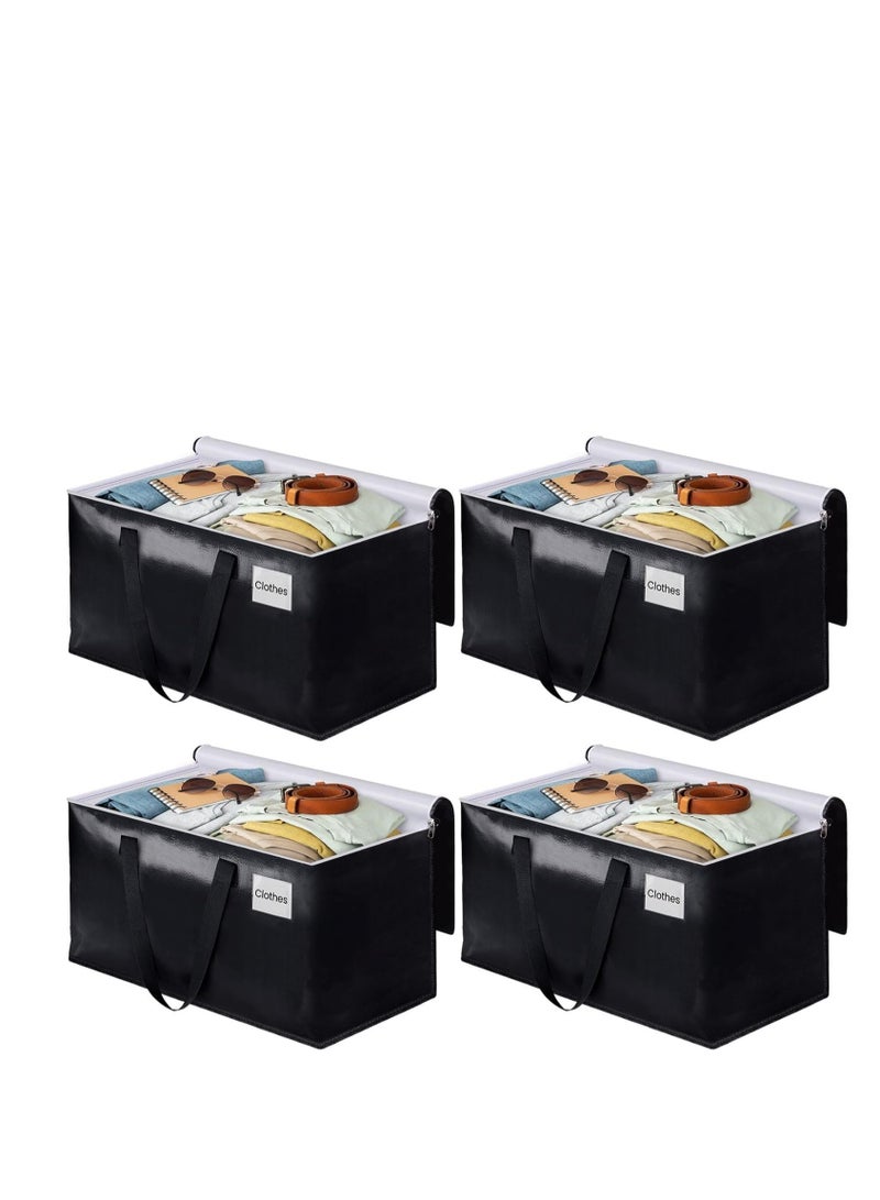 TRASSLE Collapsible Moving Bags - Heavy Duty Extra Large Moving Bags with Zippers and Handles, Space Saving Packing Totes for Moving Supplies Storage,Fold Flat, Alternative to Box and Bin  - Image 1