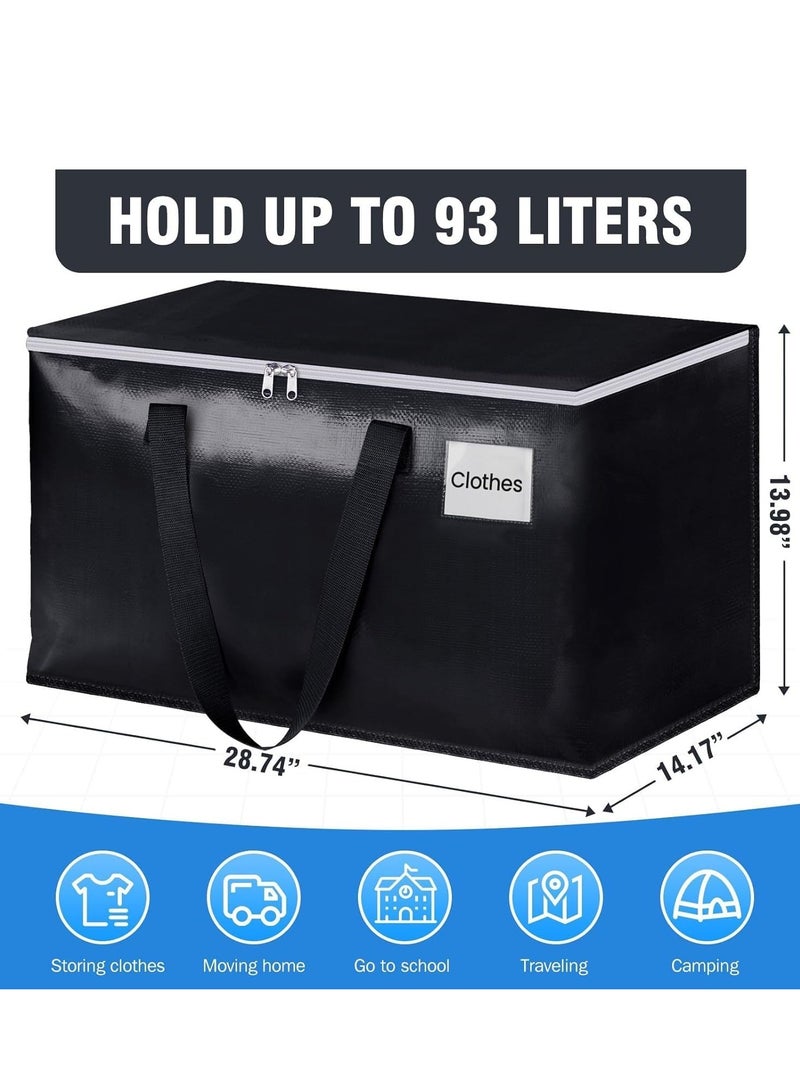 TRASSLE Collapsible Moving Bags - Heavy Duty Extra Large Moving Bags with Zippers and Handles, Space Saving Packing Totes for Moving Supplies Storage,Fold Flat, Alternative to Box and Bin  - Image 2