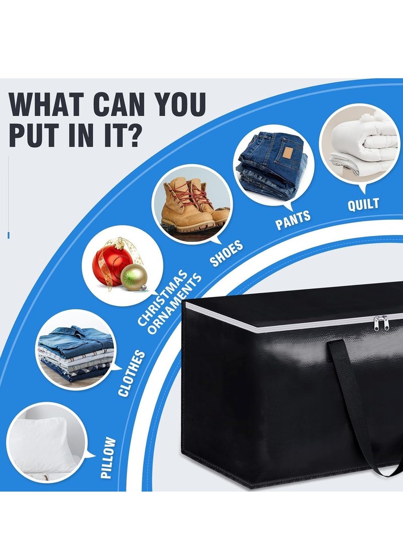 TRASSLE Collapsible Moving Bags - Heavy Duty Extra Large Moving Bags with Zippers and Handles, Space Saving Packing Totes for Moving Supplies Storage,Fold Flat, Alternative to Box and Bin  - Image 3