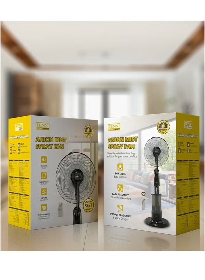 دينكس مروحة رذاذ عمودية بقوة 75 واط و خزان ماء بسعة4 لتر مع ريموت تحكم عن بعد ب 3 سرعات بحجم  BLADE 5  مروحة رذاذ الماء بارتفاع قابل للتعديل و منخفضة الضوضاء - Image 3