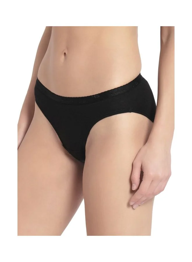 JOCKEY Jockey 1525 Women Medium Coverage Super Combed Cotton Mid Waist Bikini with Exposed Waistband and StayFresh Treatment Pack of 3