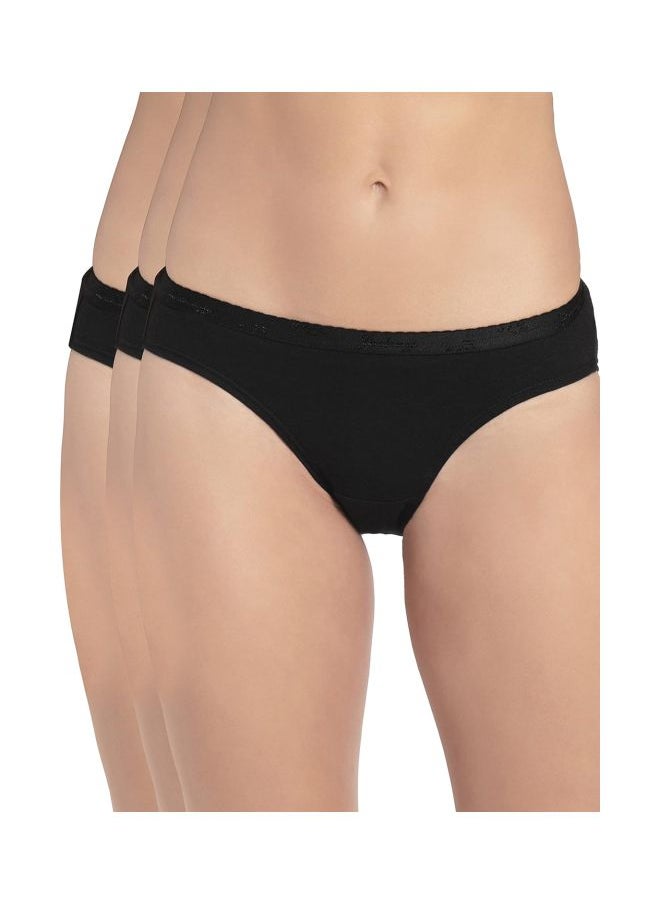 JOCKEY - Jockey 1525 Women Medium Coverage Super Combed Cotton Mid Waist Bikini with Exposed Waistband and StayFresh Treatment Pack of 3 - Image 1