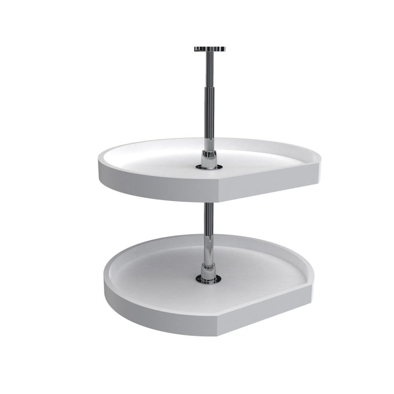 Rev-A-Shelf RevAShelf  6272221152  22 in White Polymer 2Shelf DShape Lazy Susan Set 