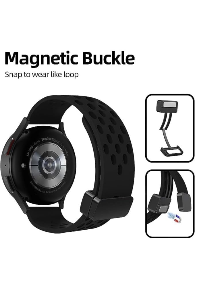 Generic - Silicone Magnetic Strap for Apple Watch Ultra Band 49mm 45mm 44mm 42mm Men/Women, Soft Sport Silicone Replacement Wristband Strap for iwatch Series 9/8/7/6/5/4/3/2/SE/Ultra2 - Image 1