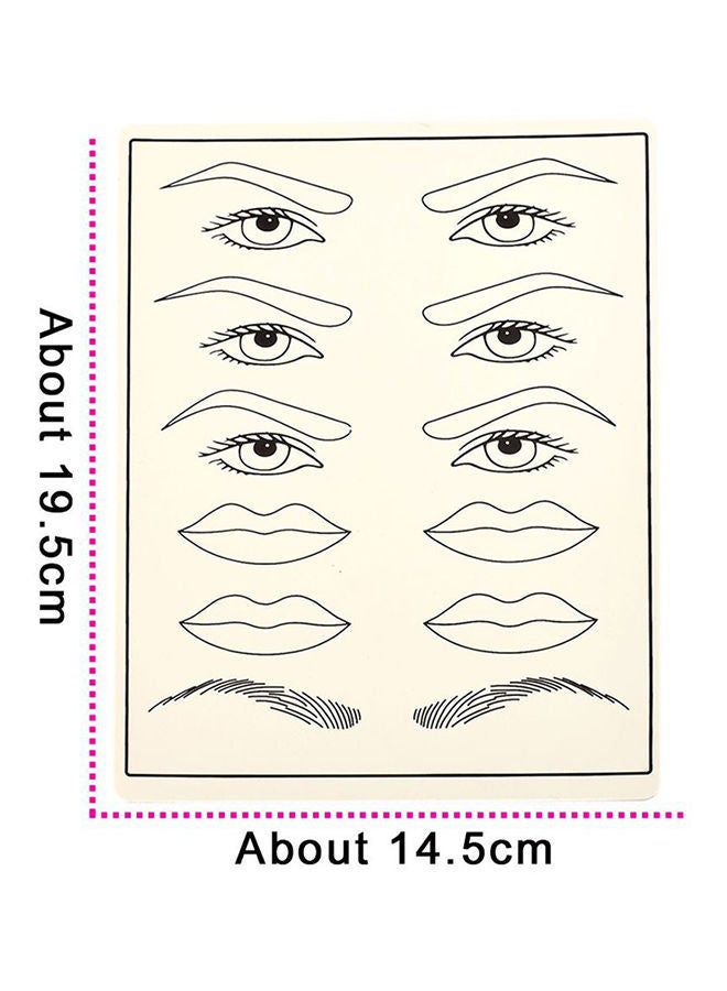 NIBEMINENT Simulation Practice Skin Artificial Lips And Eyebrow Tattoo Black - Image 2