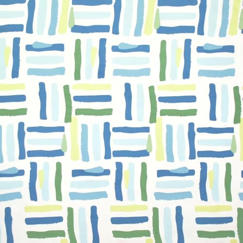 Blue Strip 220TC Glace Cotton Elastic Fitted Bedsheets Single Bed with 1 Pillow Cover | Single Bed with All Around Elastic, Size 42 X 75 Inches (Green Line) - Image 3