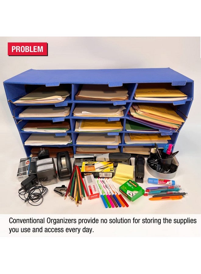 Ultimate Office Tierdrop Supply Drawers Measure 9W X 12D X 2 1/4 Inches High For Desk Accessories And Supplies Set Of 3 Includes Colorcoded Finger Rings For Fast And Easy Access To Contents - Image 2