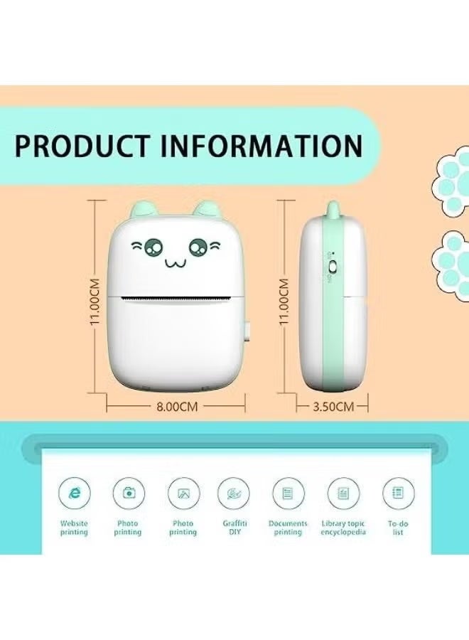 phomemo Mini Portable Printer, Ink-Free Thermal Printer, Wireless Printing via Mobile Phone, Includes 1 Roll of Paper, Suitable for Office, Home, Outdoor, Travel, etc. (Blue) - Image 3