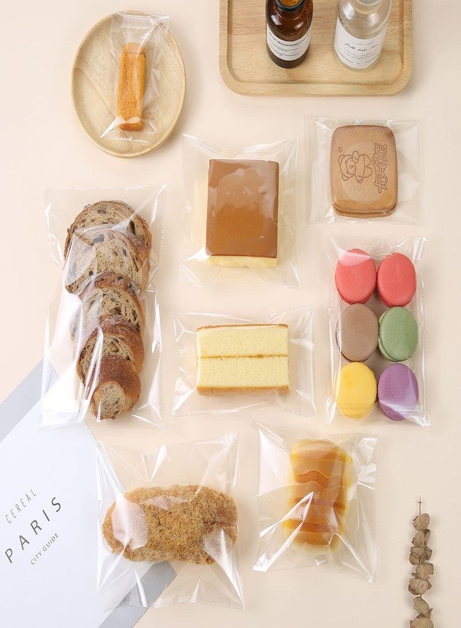 Macoota 200 Pcs 6" x 9" Thick 1.6 Mil Clear Self Sealing Resealable Cellophane Poly Bags Heavy-duty Adhesive Cello Plastic Bags Packaging Bakery Cookie Candy Candle Soap Prints Photos Card Gift OPP Bag - Image 4